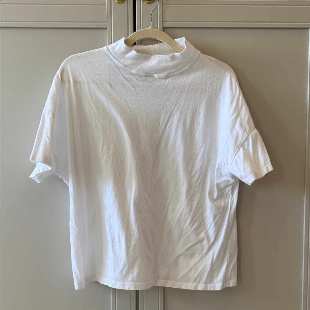 Free People White Long Sleeve Tee
